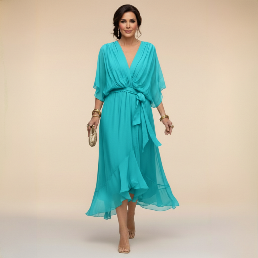 Sorena | Elegante Vestito Maxi con Scollatura a V