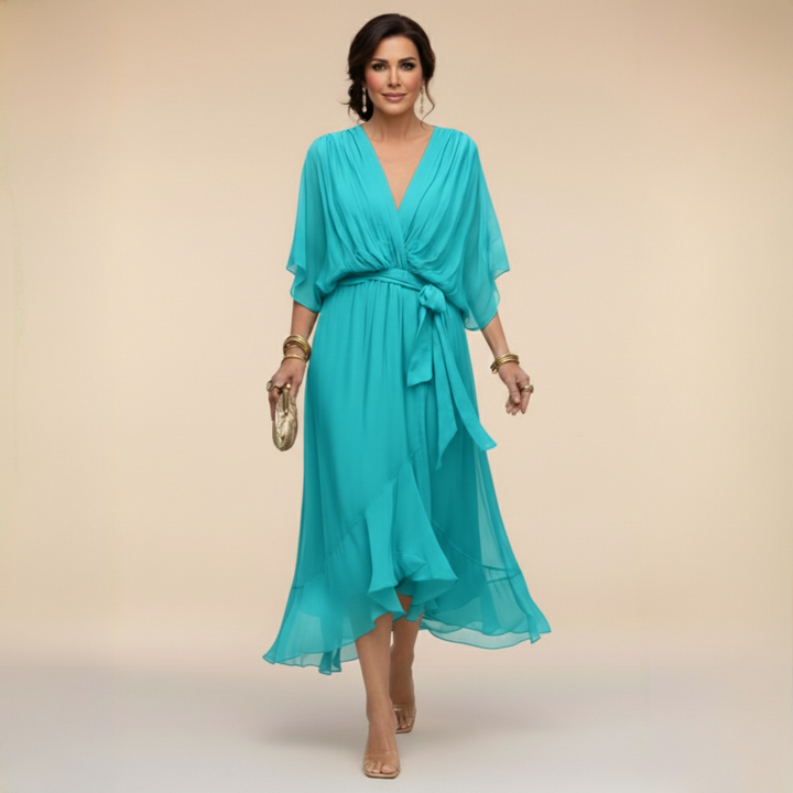 Sorena | Elegante Vestito Maxi con Scollatura a V
