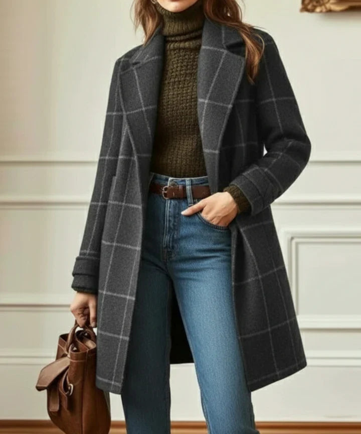 Emma – Cappotto a Quadri Classico