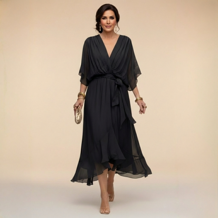 Sorena | Elegante Vestito Maxi con Scollatura a V