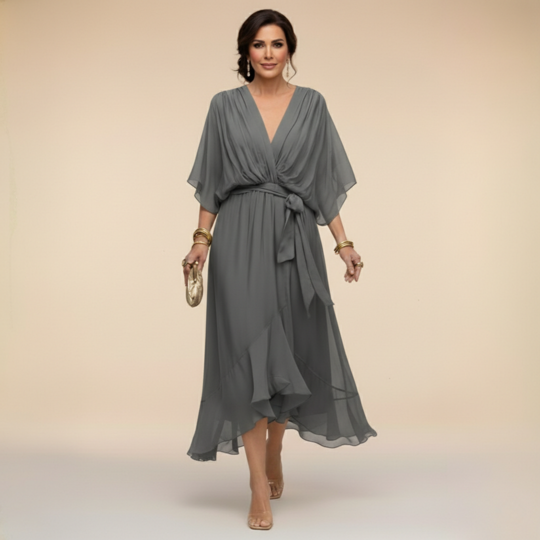 Sorena | Elegante Vestito Maxi con Scollatura a V