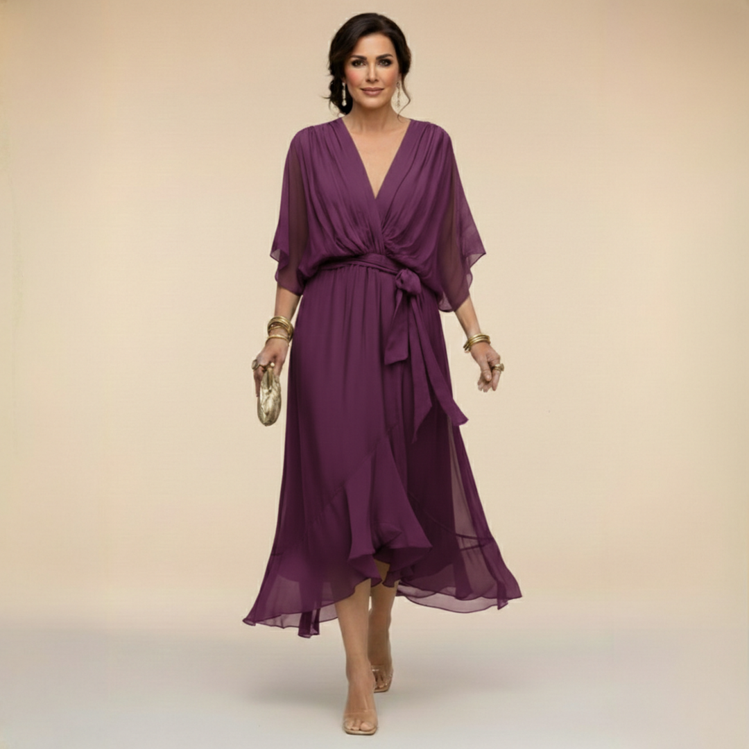 Sorena | Elegante Vestito Maxi con Scollatura a V