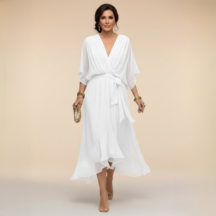 Sorena | Elegante Vestito Maxi con Scollatura a V