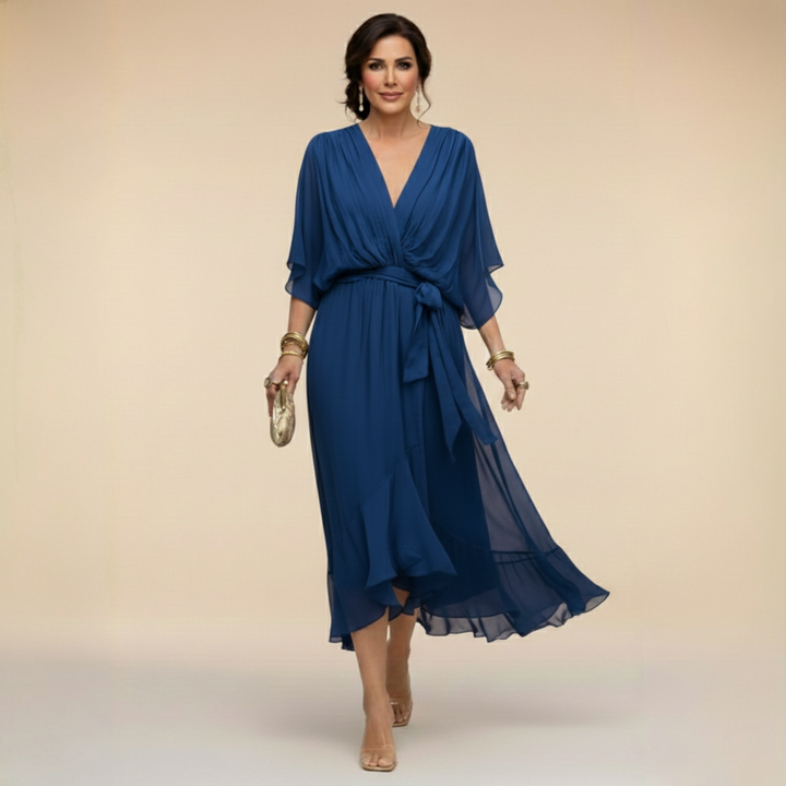 Sorena | Elegante Vestito Maxi con Scollatura a V