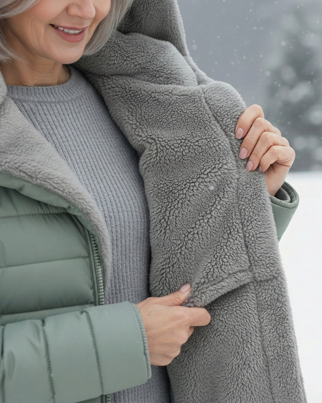 Michela | Cappotto invernale caldo con fodera in eco pile