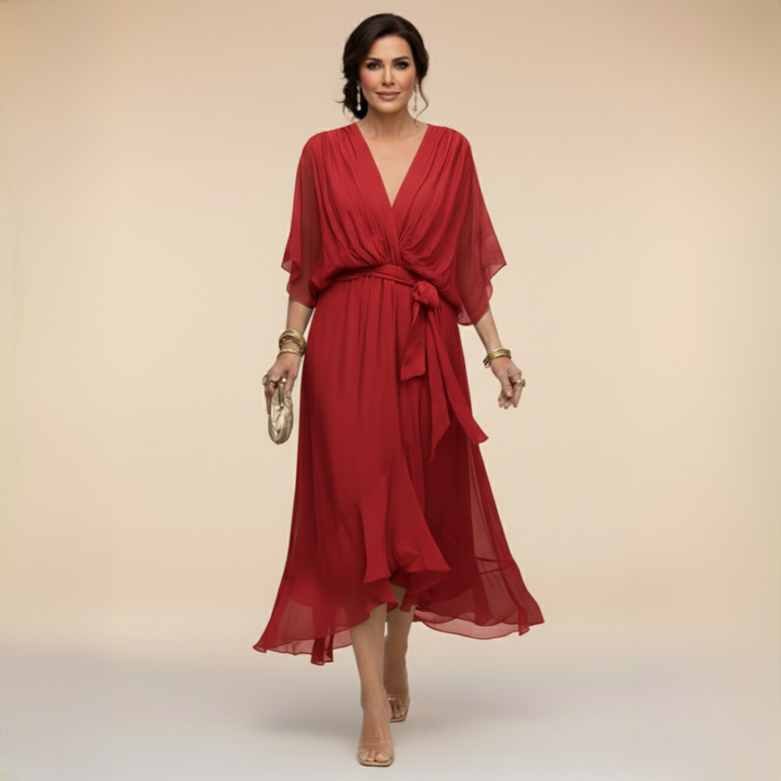Sorena | Elegante Vestito Maxi con Scollatura a V