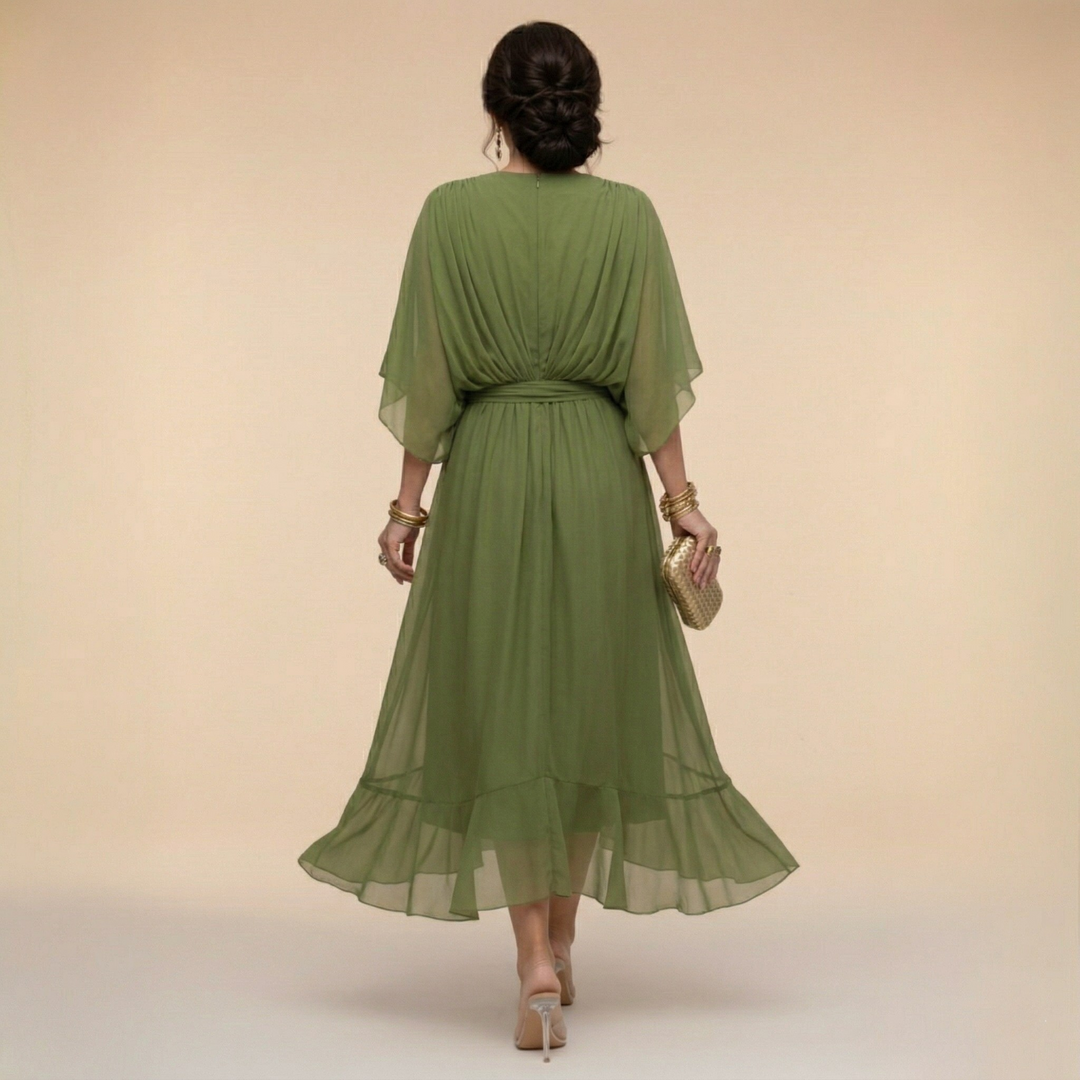 Sorena | Elegante Vestito Maxi con Scollatura a V