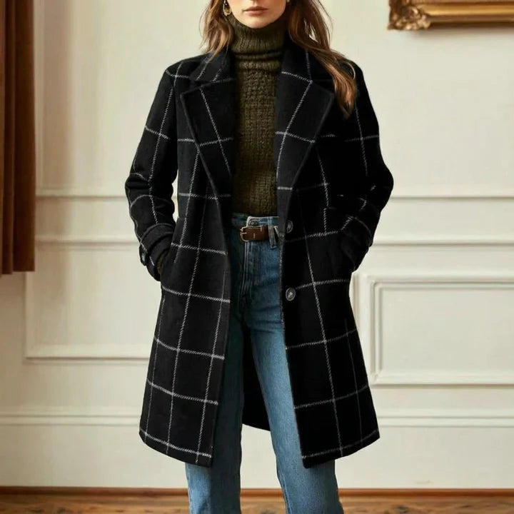 Emma – Cappotto a Quadri Classico