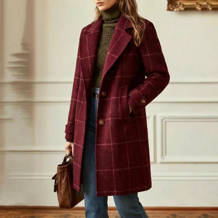 Emma – Cappotto a Quadri Classico