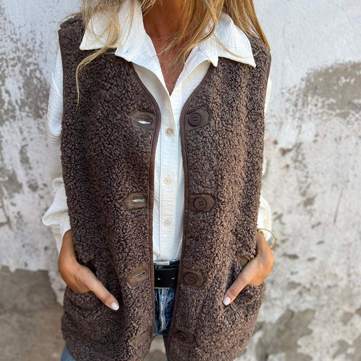Beatrice | Gilet Corto Elegante da Donna con Bottoni